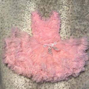 Pink ruffled tutu size 18 months
